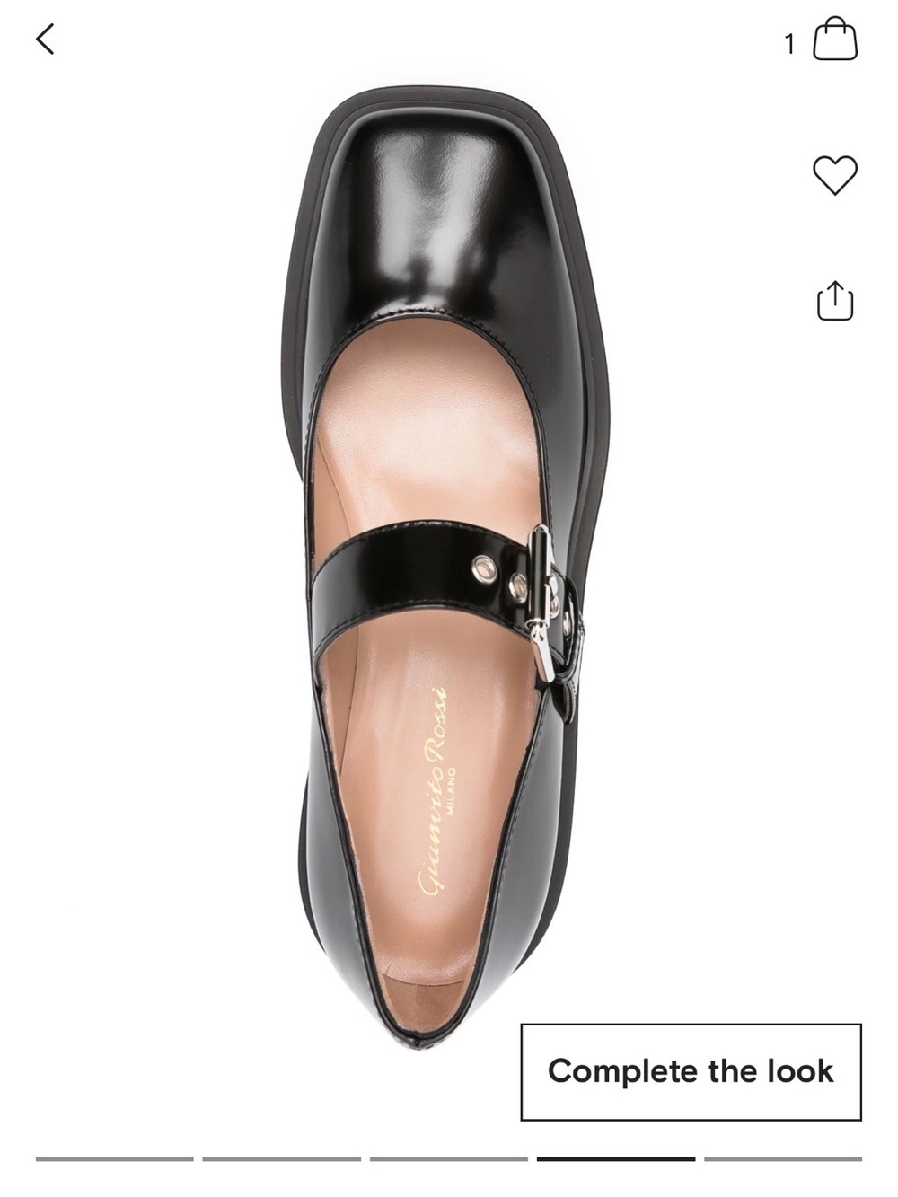 Gianvito Rossi Black Patent Mary Jane Loafers with Buckle